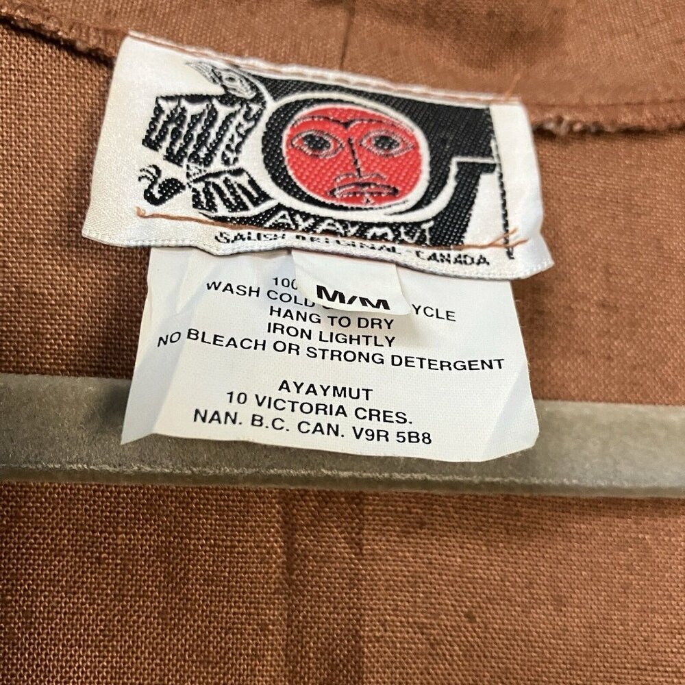 Vintage Ay Ay Mut William Good Salish Original Bear Dancer Robe Duster BC Canada - Picture 5 of 12